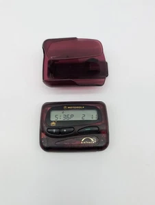 Motorola Airtouch Flex Translucent Burgundy Red With Case Vintage  - Picture 1 of 6