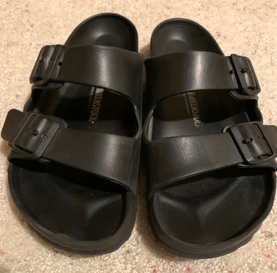 Sandalias Birkenstock Arizona EVA para hombre talla 8 para mujer 10 negras dos correas impermeables Foto 1 de 4