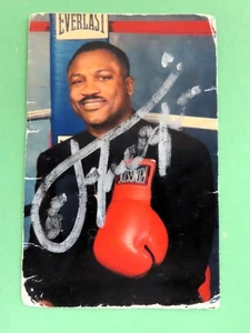 Tarjeta de visita personal autografiada de boxeo SMOKIN' JOE FRAZIER FALLECIDA - Imagen 1 de 6
