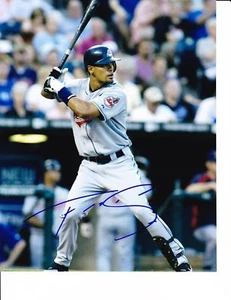INDIOS DE CLEVELAND FRANKLIN GUTIÉRREZ FIRMÓ 8X10 - Imagen 1 de 1