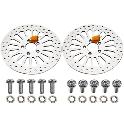 2Pcs 11.8" Front Brake Rotors For Harley Touring Electra Glide Road King 2008 UP - Image 1 of 4
