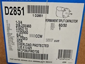 Fasco D2851 D2851 1 HP Motor 1-3/4 RPM 1125 - Picture 1 of 1
