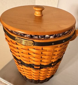 Longaberger 2012 JW Miniatursammlung Bankiers Abfallkorbfutter & Schutz - Bild 1 von 11