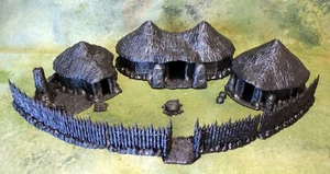 Barbarian Village 28mm Terrain Orcs Chaos D&D Warhammer Frostgrave LotR - Picture 1 of 6