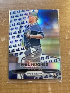 2015 Panini Prizm Jackie Robinson Blue Phil Hughes 1/42 Minnesota Twins #129