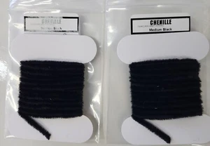Lot of 2 CHENILLE size: Med color: Black 3 yds/card. - Picture 1 of 2