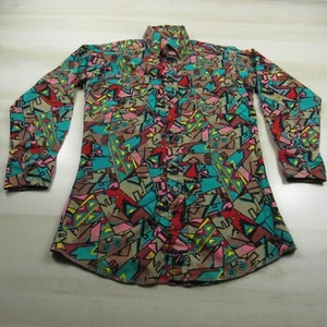 Vintage Brooks Dunn Panhandle Slim Shirt Mens 14.5 32 Small Brown Button Down - Picture 1 of 14