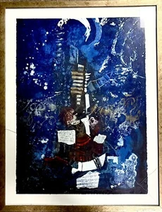 Nissan Engel Original "Mischtechnik mit Zeichnung" - Bild 1 von 9