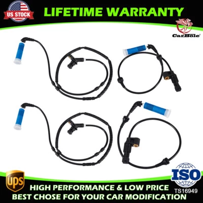 Paquete de 4 sensores de velocidad de rueda ABS delanteros - traseros / izquierdos y derechos para BMW 330I 2001-2005 Foto 1 de 4