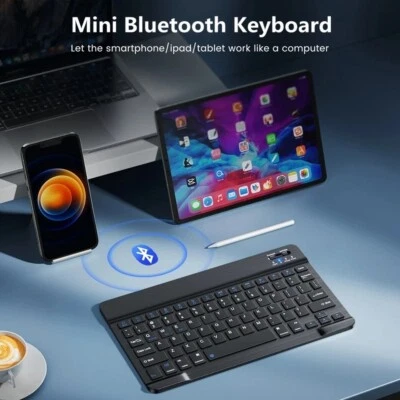 Clavier Azerty & Souris Bluetooth Sans Fil – Idéal pour Tablettes et Ordinateurs - Bild 1 von 4