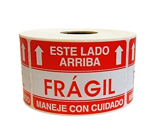 2x3 Fragil Este Lado Arriba Etiketten Spanisch Zerbrechlich This Side Up Aufkleber 500 CT - Bild 1 von 3