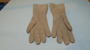 GUANTES DE INVIERNO VINTAGE FOWNES TALLA MEDIANA BRONCEADOS - Imagen 1 de 6