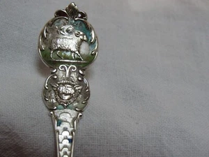 Antique Watson Souvenir Demi Spoon 5” Sterling Silver March Aries Ram Date/Name  - Picture 1 of 8