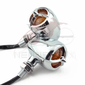 Luces de señal de giro LED de freno ámbar bala para motocicleta Harley Cruiser - Imagen 1 de 7