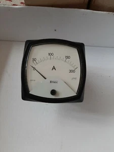 MEDIDOR DE MONTAJE DE PANEL DE AMPLIFICADORES CROMPTON 0/200 AMPERIOS - Imagen 1 de 3