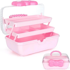 Multi-layer Jewellery Box Bowknot Card Storage Box Cute Hair Accessories Girl - Picture 1 of 21