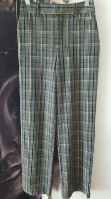 Express x Negin Mirsalehi Women's Plaid Straight Leg High Waist Trouser Pants 25 - Image 1 of 4