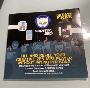 Napster ToGo 2000er Print Werbung Ad Creative Zen MP3 Promo Insert - Bild 1 von 2