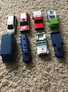 8 Unbranded Police Vehicles 1:64. Plastic & Metal. #70 - Picture 1 of 7