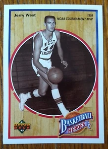 JERRY WEST, 1991-92 UPPER DECK BASKETBALL HEROES #1 of 9, LAKERS - Picture 1 of 2