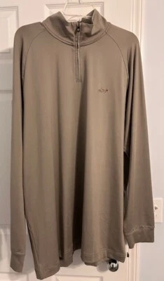 Грег Норман для Tasso Elba четверть молнии LS бежевый пуловер гольф Sports повседневный - Изображение 1 из 4