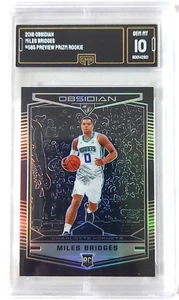 2018 Obsidian MILES BRIDGES RC #585 Prizm Rookie Card GMA Gem Mint 10 Charlotte - Bild 1 von 2
