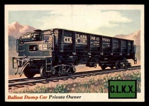 1955 Topps Rails & Sails #10 Ballast Dump Car EX/NM - Picture 1 of 2