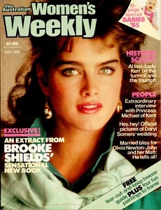 Australian Women's Weekly mag - July 1985 - Brooke Shields + Olivia Newton-John - Picture 1 of 3