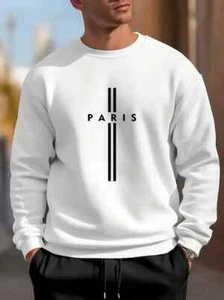 Sudadera PARÍS Estampado Letras Cuello Redondo Manga Larga Gildan - Imagen 1 de 1