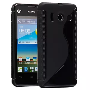 Huawei Ascend Y300 Hülle Tasche Case Schutz Hülle Back Cover schwarz - Bild 1 von 1