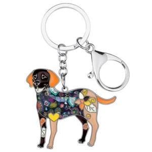 Enamel Alloy Heart Labrador Retriever Dog Lover Key For Women Car Purse Charms - Picture 1 of 5