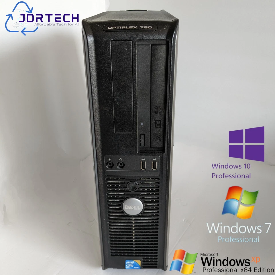 Customizable Retro Dell Optiplex 780 DT Core2Duo SSD 8GB Windows XP W7 CNC Ready - Image 1 of 4