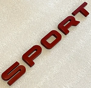 RANGE ROVER SPORT STANDARD RED MATT LIP 3D REAR BACK TAILGATE LETTERING BADGE - Picture 1 of 4