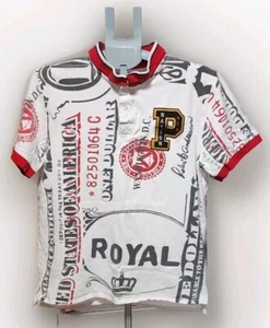Parish Nation Health Wealth And Wisdom Boys Large Y2K Shirt USA Royal One Dollar - Picture 1 of 6