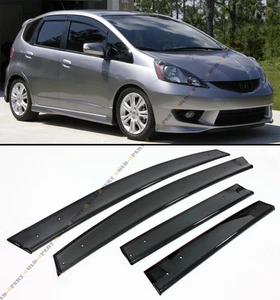 FOR 09-14 2ND GEN HONDA FIT GE8 OE STYLE WINDOW VISOR RAIN GAURD W/ CLIPS +TAPE - Picture 1 of 4
