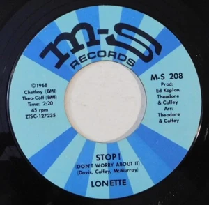 LONETTE Stop!, Veil Of Mystery M-S 45 northern soul record - Picture 1 of 4
