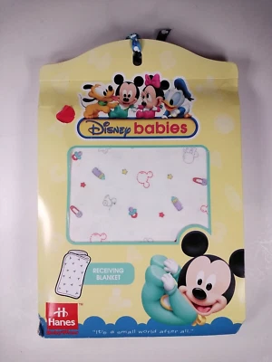 Vintage Disney Babies Hanes 1999 Super Soft Receiving Blanket Size 30" x 40" - Image 1 of 4