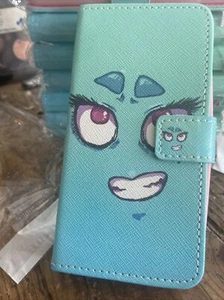 New Flip Case Cover For Samsung Galaxy S5 Mini Cover Monster Eyes Fun Light Blue - Picture 1 of 5