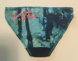 Girls Blue Bikini Panties Size XS Hearts Horse Once Upon a Time Back Graphic NWT - Picture 1 of 12