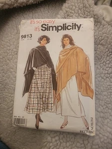 Capa y falda Simplicity 1990 patrón #9813 sin cortar talla 10-20 - Imagen 1 de 5