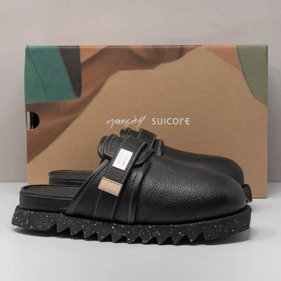 Zuecos de mula de cuero Marsèll x Suicoke Zavo negros 03, talla 40 (10 EE. UU.) Foto 1 de 4