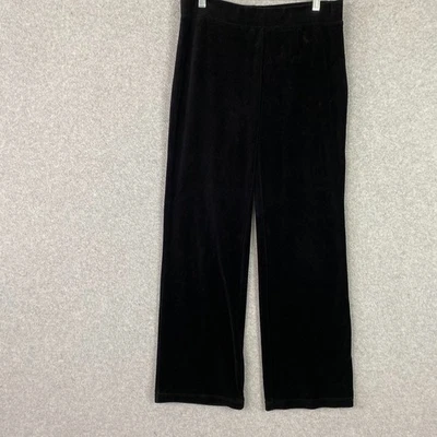 Pantalones Style & Co para mujer S negros cintura elástica terciopelo tiro medio recto Foto 1 de 4