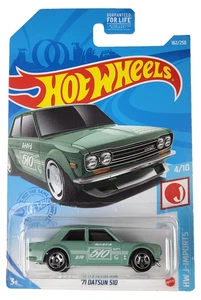 Hot Wheels 2021 J-Imports • '71 Datsun 510 • Seafoam Green 1:64 Diecast Car - Picture 1 of 3