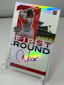 2024 Panini Prospect Edition CHRISTIAN MOORE #FRS-CM Silver 1st Round Auto 59/99 - Bild 1 von 6