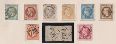 France 1862 collection of 9 CLASSIC stamps / HIGH VALUE! - Image 1 of 2