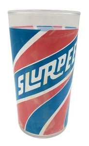 7-Eleven Slurpee Promotional Glass Red & Blue Swirl Design 1970s Vintage - Picture 1 of 6