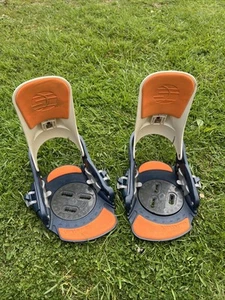 Burton Step On Bindings Medium/ Large M/L Orange Blue Quick Fast Fix Snowboard - Picture 1 of 8
