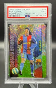 2007 Mundi Cromo Las Fichas de la Liga 53 Ronaldinho Marbled Vertical PSA 9 Mint - Picture 1 of 2