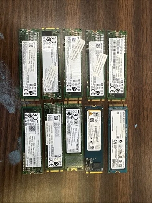 256GB NVMe M.2 30mm SSD Miscellaneous Brands and Models 10 pcs - Image 1 of 3