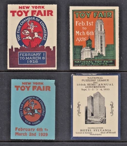 1926 1929 Toy Fair New York National, 1933 Puzzlers' League Philadelphia -#8017 - Imagen 1 de 6
